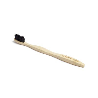 Sustainable Bamboo Toothbrush - Kids - Medium Bristles - Black