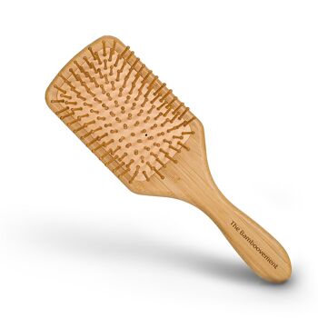 Brosse à cheveux en bambou durable et écologique (pagaie) 1