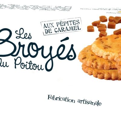 Broyés du Poitou with caramel chips