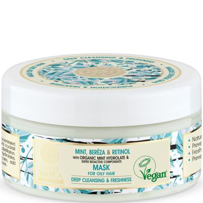 Maschera per capelli Menta e Betulla capelli grassi 300ml