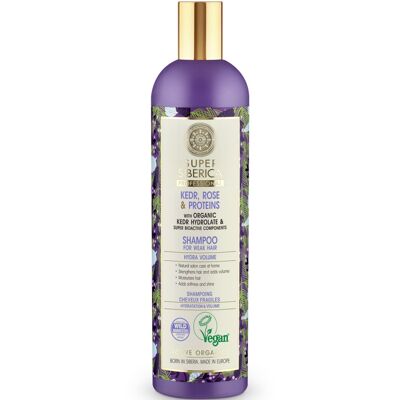 Shampoing Cèdre et Rose cheveux fragiles 400ml