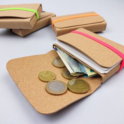 Natural recycled leather purse wallet