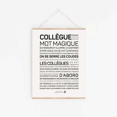 Affiche Collègue, mot magique A2