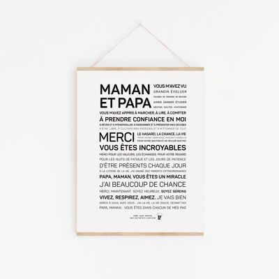 Parents Poster "Mom and Dad" A3 (poster)