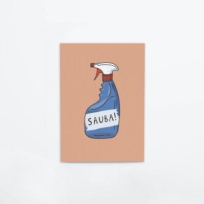Postcard made of thick "sauba" beer mat cardboard, 1 PU = 10 cards