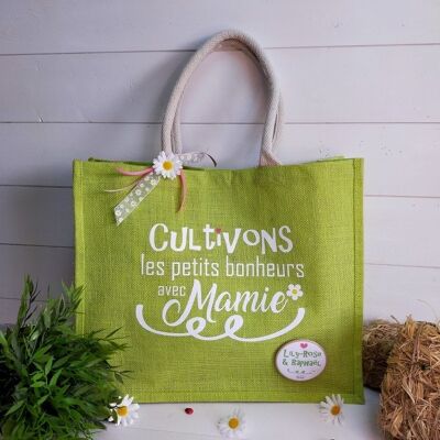 Aniseed jute bag Let's grow little happiness with Grandma (Grandmother's Day)
