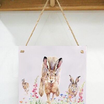 Hanging Art plaque, Araminta, Hare,