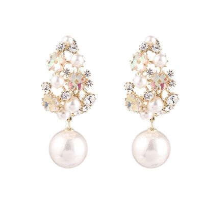 Boucles d'Oreilles Pendantes de Perles de Mode Vintage