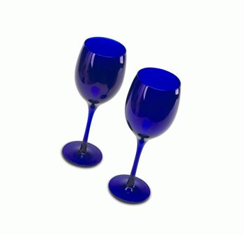 Verre à vin bleu (Ensemble de 2) 2