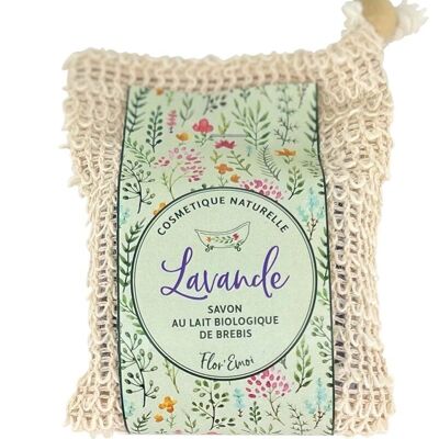 Cuidado Corporal - Jabón en bolsita de sisal 150g, lavanda