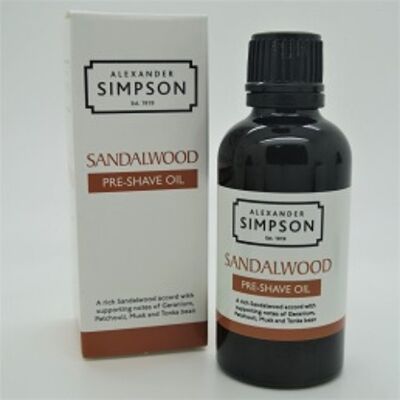 Alexander Simpson Est. 1919 Pre-Shave-Öl Sandelholz