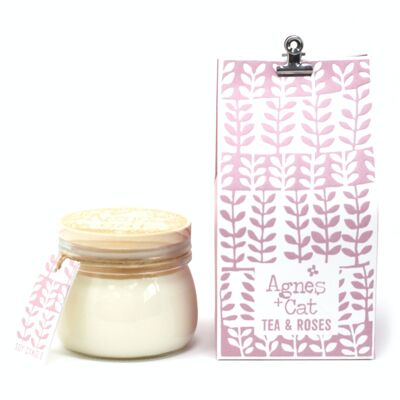 Kleines Kilner Jar Candle Tee und Rosen – 4er-Pack