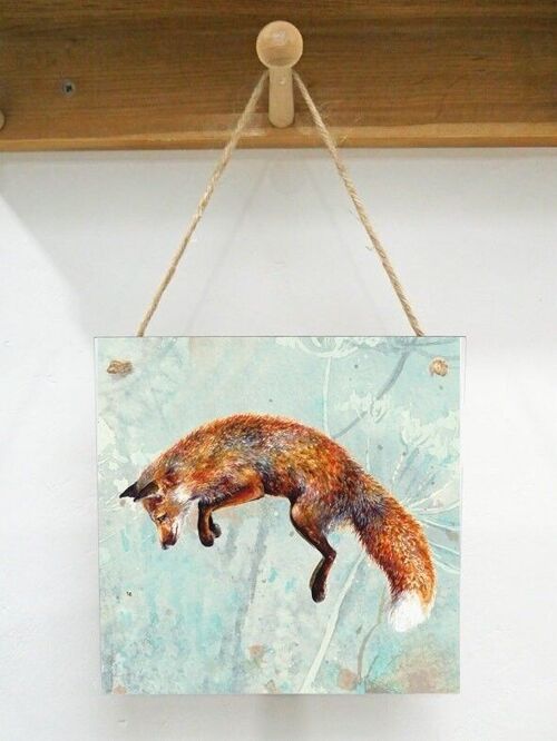 Hanging Art plaque, Felix and the Bee, Fox and Bee