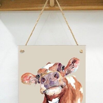 Hanging Art plaque, Keith, Holstein Friesian cow