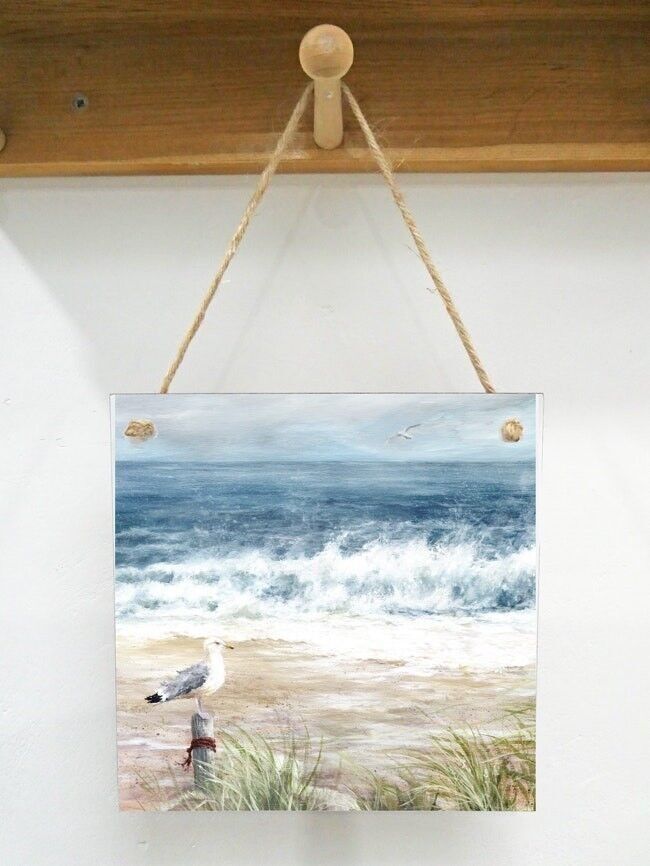 Placa de arte colgante, paisaje marino