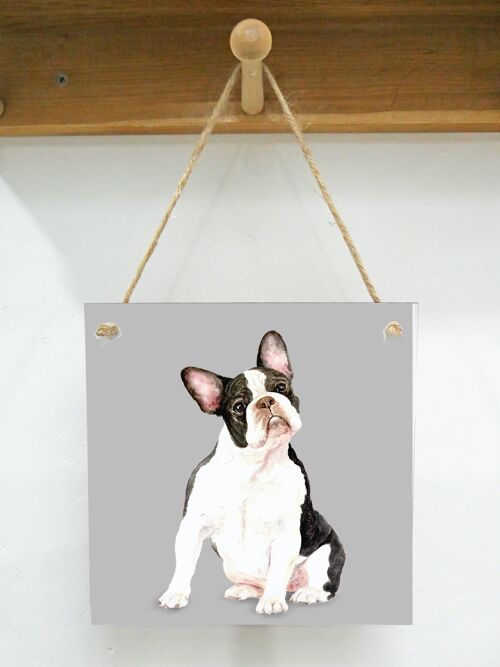 Hanging Art plaque, Hector, Boston Terrier