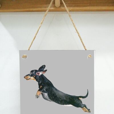 Hanging Art plaque, Freddy, Dachshund
