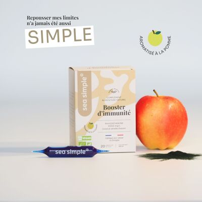 BOOSTER D'IMMUNITÉ- PHYCOCYANINE 3000 mg - arôme pomme