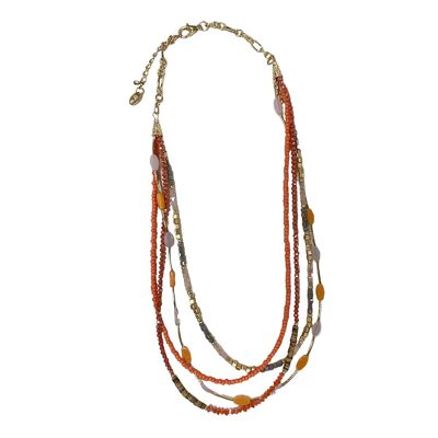Layered Necklace Rizo - orange
