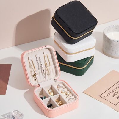 Jewelery Box | pu leather | jewelry organizer | 10x10x5 cm
