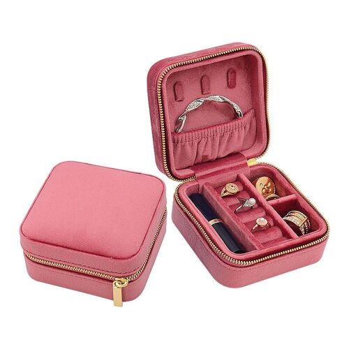 Sieradendoosje | fluweel | sieraden organiser | 10x10x5,1 cm