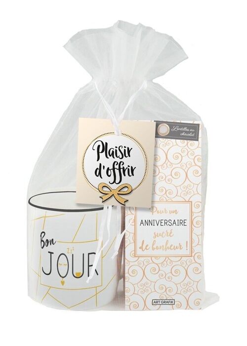 Joie - Set-cadeau Bonjour tasse + lentilles au Chocolat