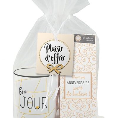 Joy - Hello Cup + Chocolate Lentil Gift Set
