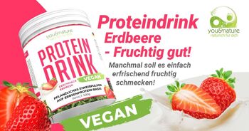 Vegan Protein Drink Fraise 500g Poudre de protéines végétales à base de pois 100% végétaux 5