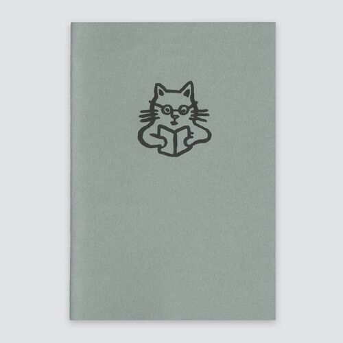 Cahier A5, motif vierge, illustration Chat