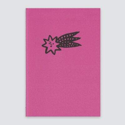 Cuaderno A5, diseño en blanco, ilustración de estrella