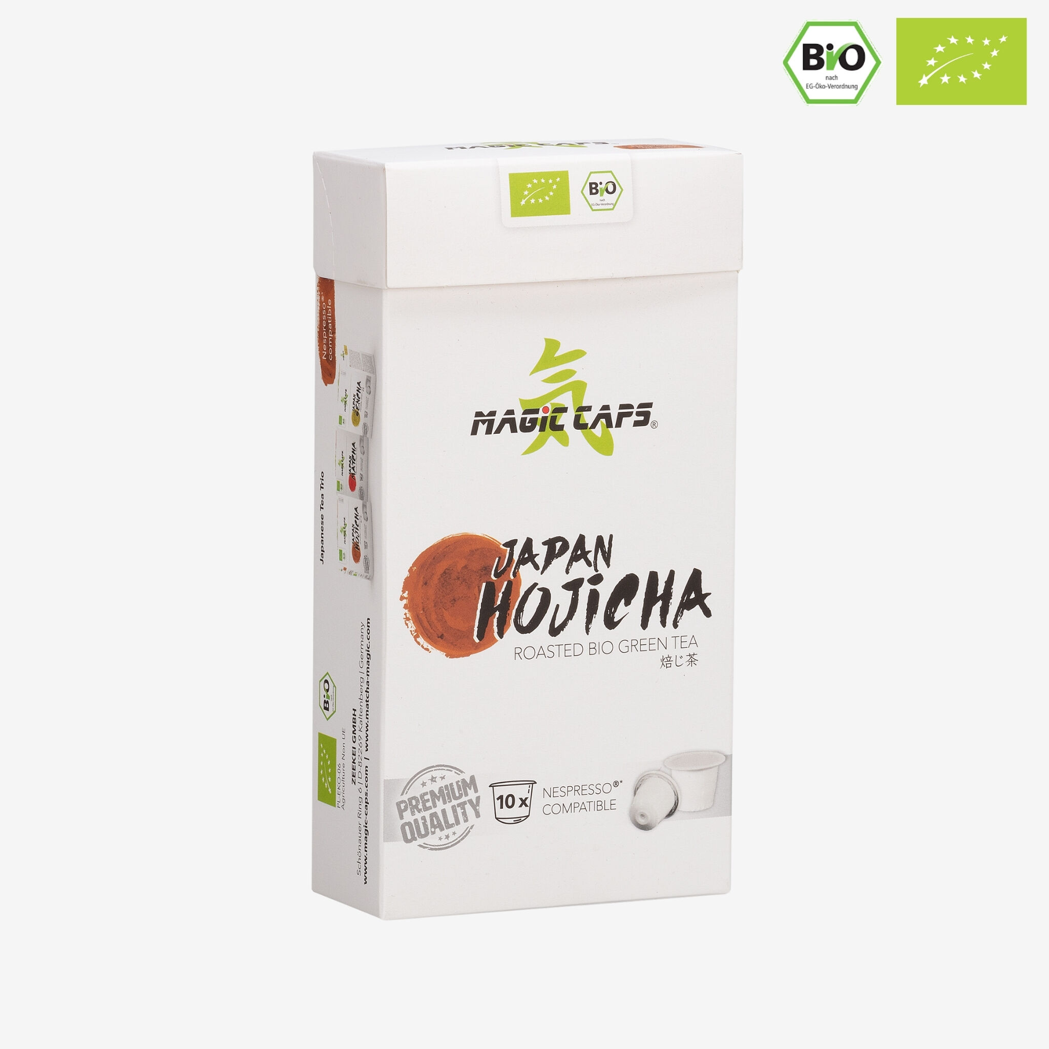 Organic Hojicha green tea capsules Nespresso®*-compatible (10x1.5g)