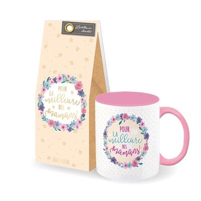 Fête des Mères - Set maman tasse + lentilles chocolat «Pour la meilleure ...»