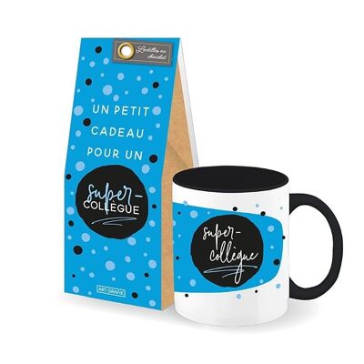 Colleague - “A super-colleague” cup + chocolate lentil gift set