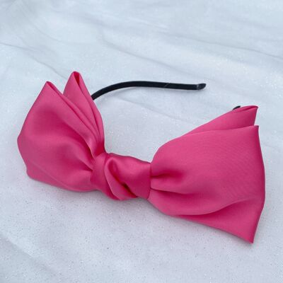 Fascinator Bow Headband Hot Pink