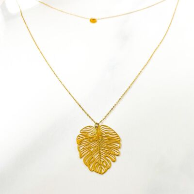 Amazonia leaf necklace
