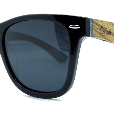 Sunglasses 269a -wave acetate & zebra wood ebony