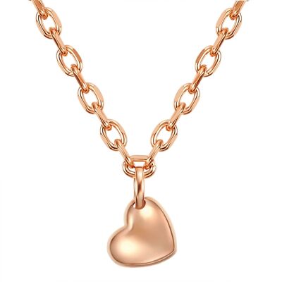 Necklace with rose gold pendant