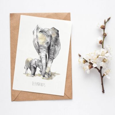 Elephants Card