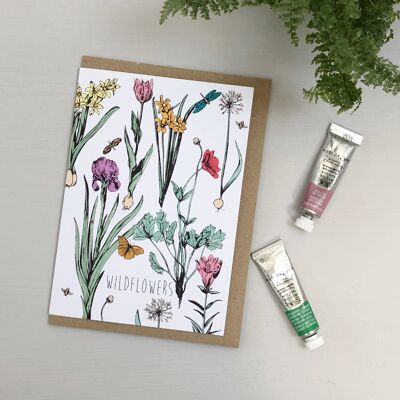 Wildblumen-Grußkarte