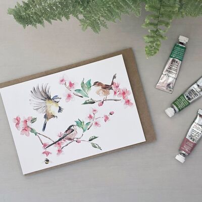 Garden Birds greetings card