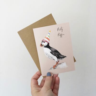 Party Puffin card