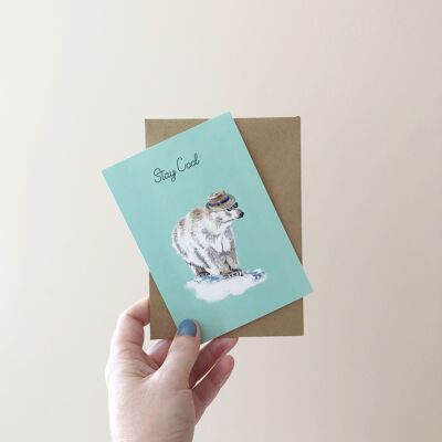 Genial tarjeta de oso polar