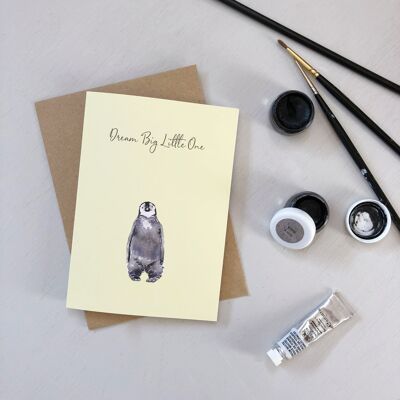 Carta pulcino pinguino