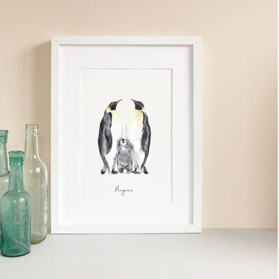 Impresión de bellas artes de pingüinos