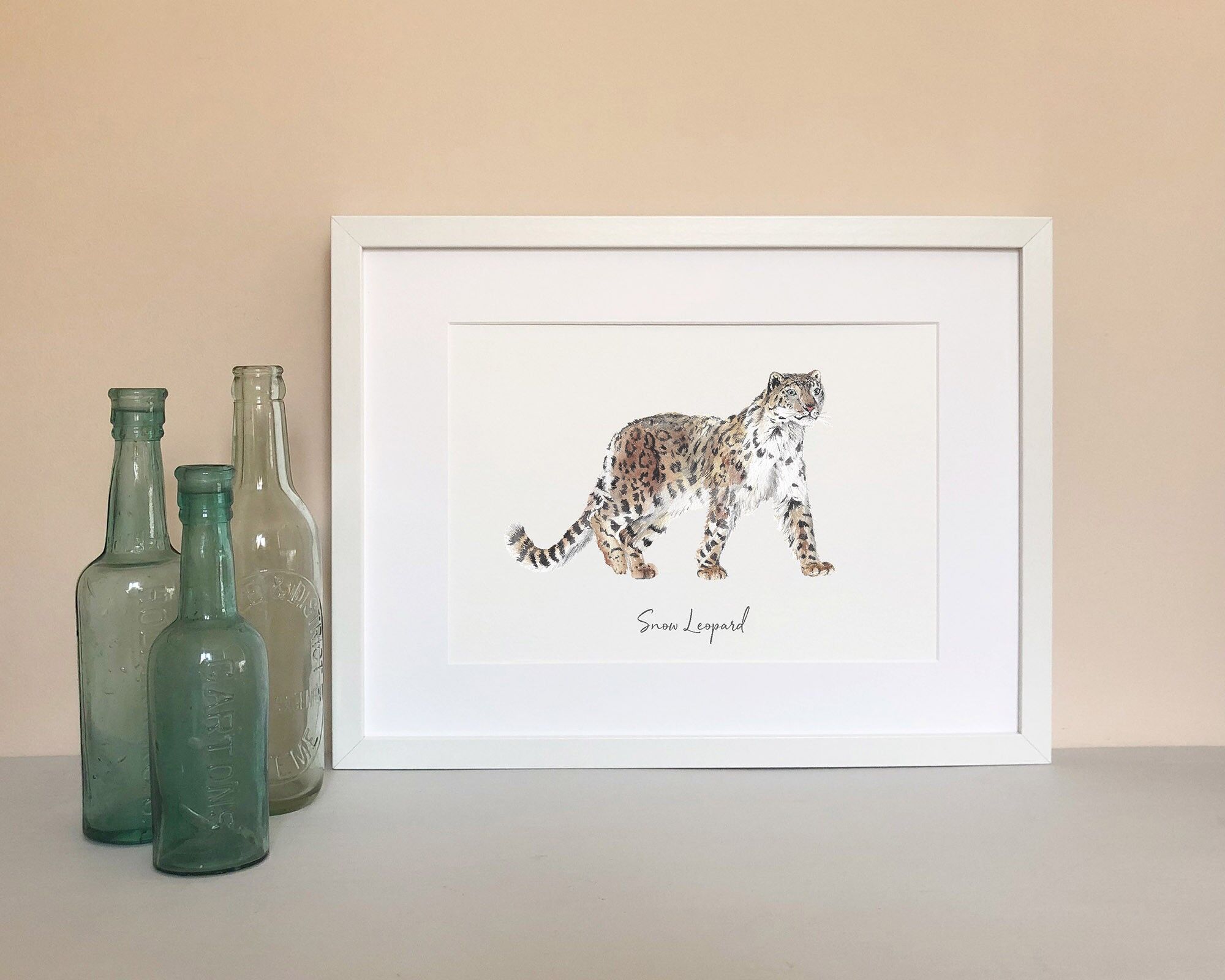 Schneeleopard-Kunstdruck