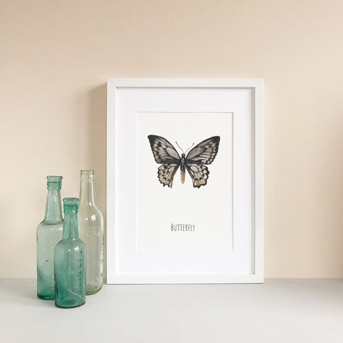 Watercolour Butterfly Art Print