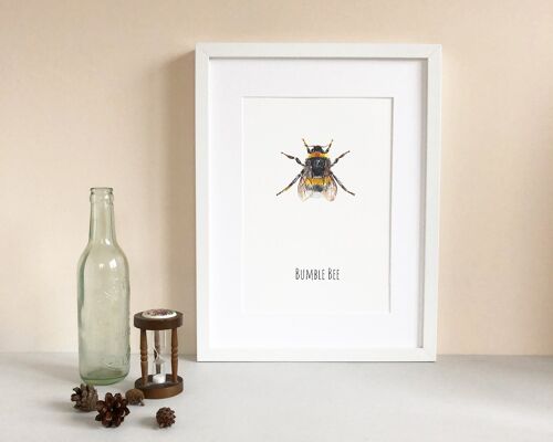 Watercolour Bumble Bee Art print