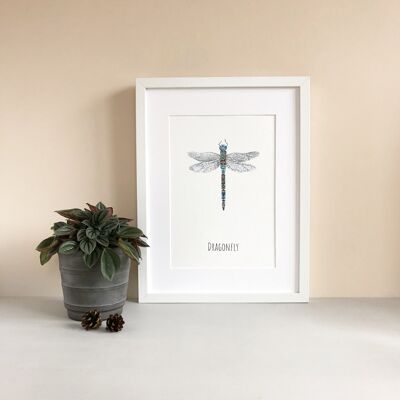 Watercolour Dragonfly Art Print