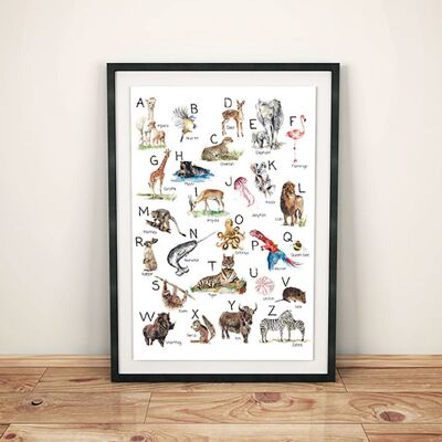 Alphabet animalier Fine Art Print