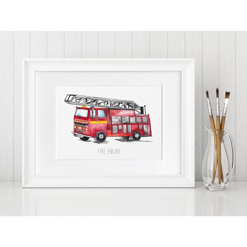 Fire Engine Art Print